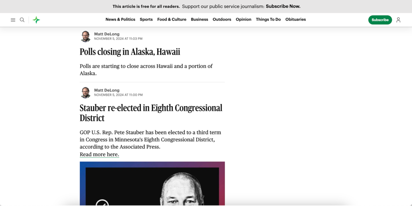 live blogging with norkon on minnesota star tribune